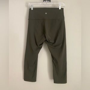 Army Green Cropped Lululemon Leggings